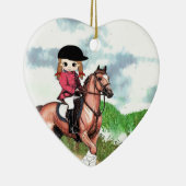 Englisches Reitmädchen Keramik Ornament (Rechts)