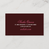 englisches Rosa N Brown des Monogramm-311-Old Visitenkarte (Rückseite)