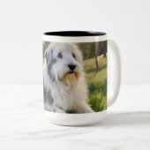 ENGLISCHES SCHAFENLAND IM FELD ZWEIFARBIGE TASSE (VorderseiteRechts)