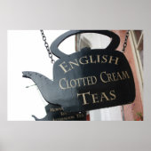 Englisches Schild "Clotted Cream Tee" (Vorne)
