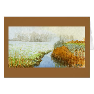 Englisches Sumpfgebiet-Aquarell