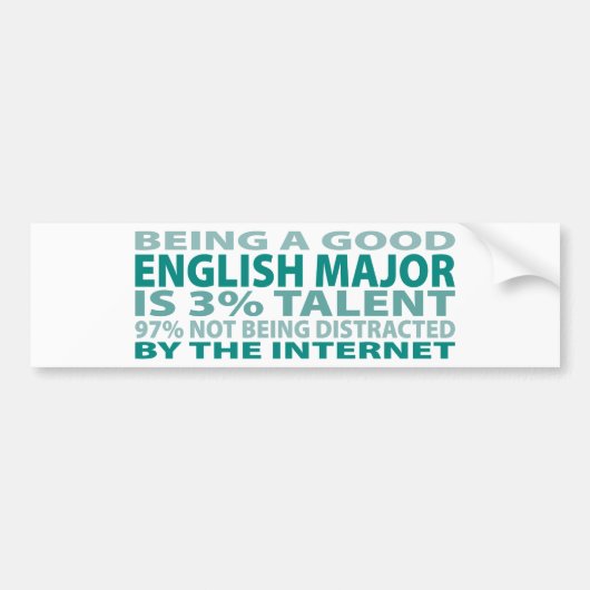 Englisches Talent Majors-3% Autoaufkleber (Vorne)