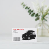 Englisches Taxi Visitenkarte (Stehend Vorderseite)