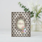 englisches Tee-Party des viktorianischen Einladung (Stehend Vorderseite)