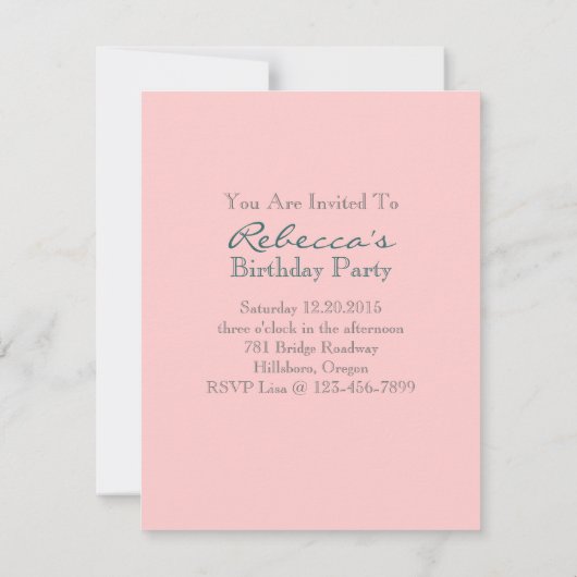 englisches Tee-Party des viktorianischen Einladung (Rückseite)