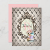 englisches Tee-Party des viktorianischen Einladung (Vorne/Hinten)