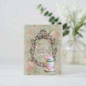 englisches Tee-Party des viktorianischen Einladung (Stehend Vorderseite)