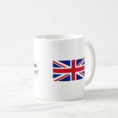 Englisches Tee-Sprichwort+Britische Flagge Kaffeetasse (VorderseiteRechts)
