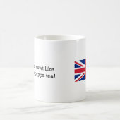 Englisches Tee-Sprichwort+Britische Flagge Kaffeetasse (Mittel)