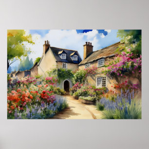 englisches Village Poster