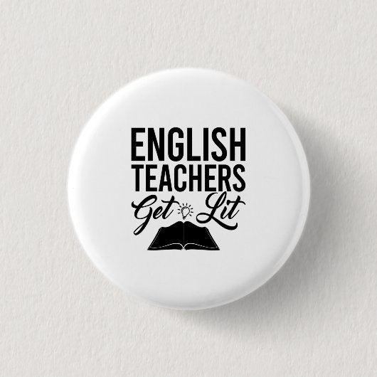 Englischlehrer bekommen Lit Button (Vorderseite)