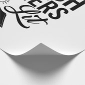 Englischlehrer bekommen Lit Geschenkpapier (Ecke)