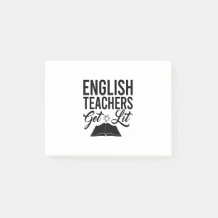 Englischlehrer bekommen Lit Post-it Klebezettel