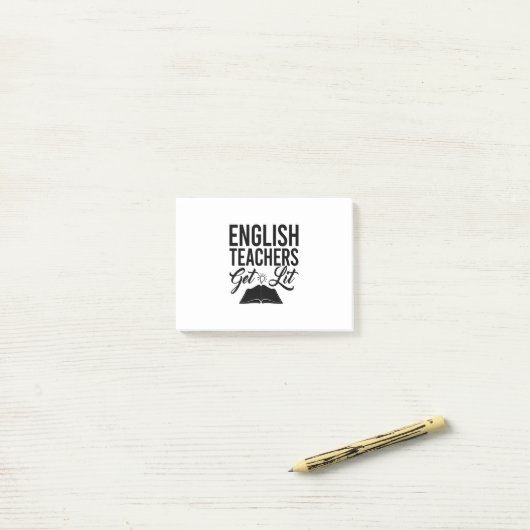 Englischlehrer bekommen Lit Post-it Klebezettel (Auf Schreibtisch)