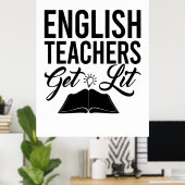 Englischlehrer bekommen Lit Poster (Heimbüro)