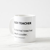 Englischlehrer Cool Professor und Erzieher Kaffeetasse (Vorderseite Links)