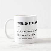 Englischlehrer Cool Professor und Erzieher Kaffeetasse (Links)
