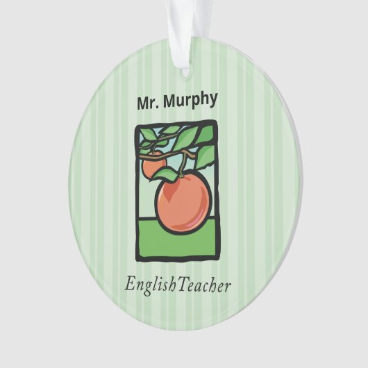 Englischlehrer Danke, Apple Ornament (Vorderseite)