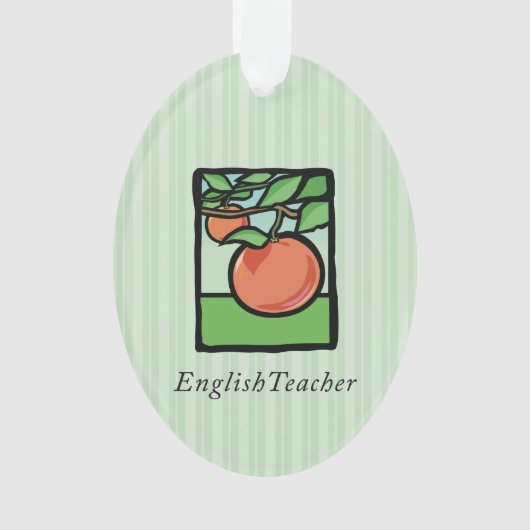 Englischlehrer Danke, Apple Ornament (Vorderseite)