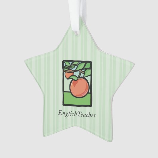 Englischlehrer Danke, Apple Ornament (Vorderseite)