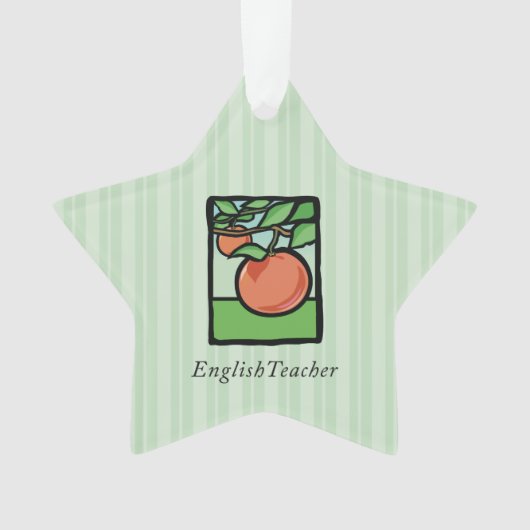 Englischlehrer Danke, Apple Ornament (Vorderseite)