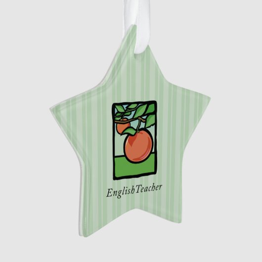 Englischlehrer Danke, Apple Ornament (Vorderseite)