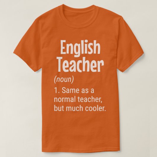 Englischlehrer Definition Funny Teacher T-Shirt (Design vorne)