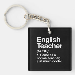 Englischlehrer Definition School Erster Tag Schlüsselanhänger