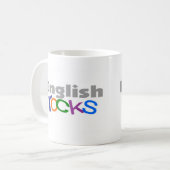 Englischlehrer-"englische Felsen-" Geschenke Kaffeetasse (Vorderseite Links)