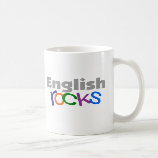 Englischlehrer-"englische Felsen-" Geschenke Kaffeetasse (Rechts)