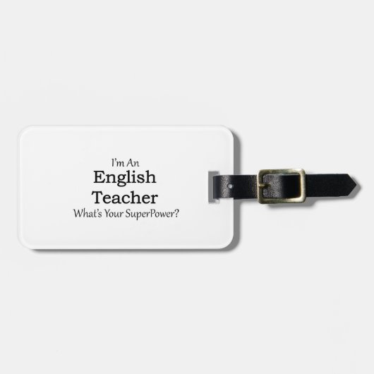 Englischlehrer Gepäckanhänger (Vorderseite horizontal)