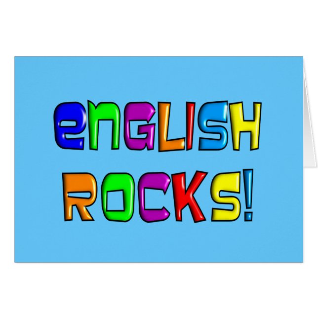 Englischlehrer-Geschenk-"englische Felsen! " (Vorderseite (Horizontal))