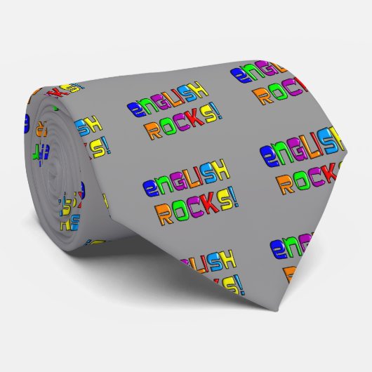 Englischlehrer-Geschenk-"englische Felsen! " Krawatte (Gerollt)