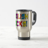 Englischlehrer-Geschenk-"englische Felsen! " Reisebecher (VorderseiteRechts)