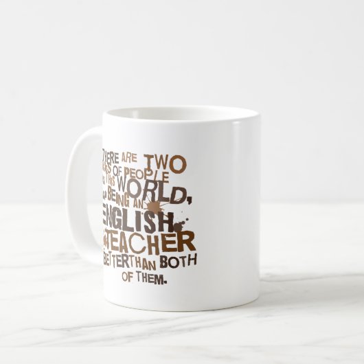 Englischlehrer-Geschenk Kaffeetasse (Vorderseite Links)