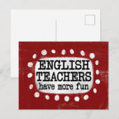 Englischlehrer haben mehr Spaß Postkarte (Vorne/Hinten)