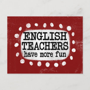 Englischlehrer haben mehr Spaß Postkarte