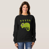 Englischlehrer Komma Chamäleon 80er Sweatshirt (Vorne ganz)