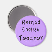 Englischlehrer (MISPELLED) Magnet (Vorderseite/Rückseite)