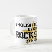 Englischlehrer-Rockstar Kaffeetasse (Vorderseite Links)