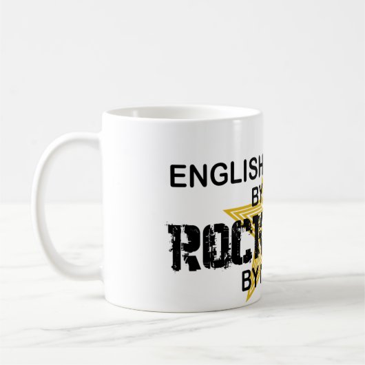 Englischlehrer-Rockstar Kaffeetasse (Links)