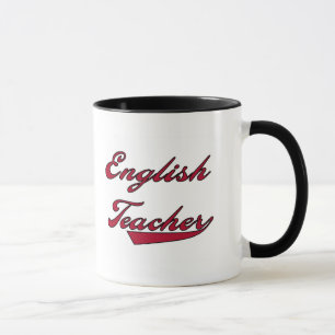 Englischlehrer-rote T-Shirts und Geschenke Tasse