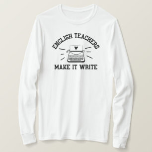 Englischlehrer schreiben Englischlehrerin T-Shirt