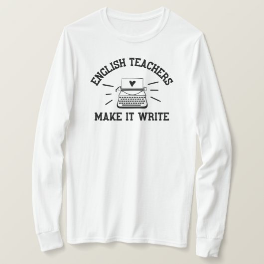 Englischlehrer schreiben | Englischlehrerin T-Shirt (Design vorne)