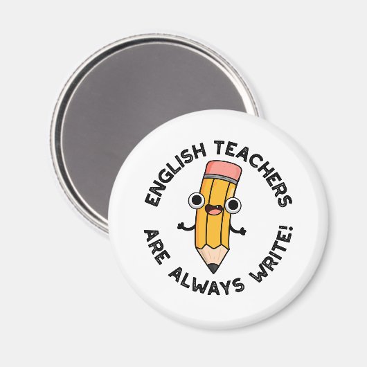 Englischlehrer schreiben immer lustigen Bleistift- Magnet (Vorderseite/Rückseite)