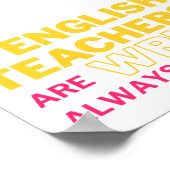 Englischlehrer schreiben immer poster (Ecke)