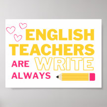 Englischlehrer schreiben immer