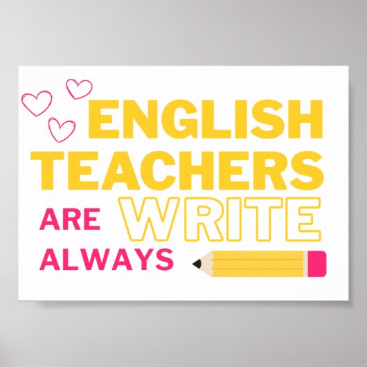 Englischlehrer schreiben immer poster (Vorne)