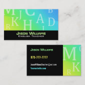 Englischlehrer-Visitenkarten Visitenkarte (Vorne/Hinten)