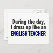 Englischlehrer während des Tages Postkarte (Vorne/Hinten)